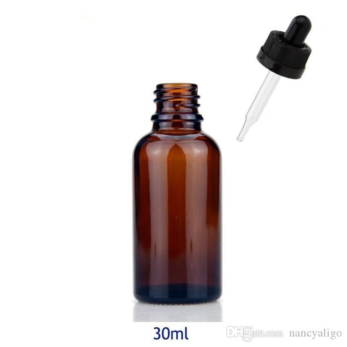 30 ml Amber Bottles + Black Cap