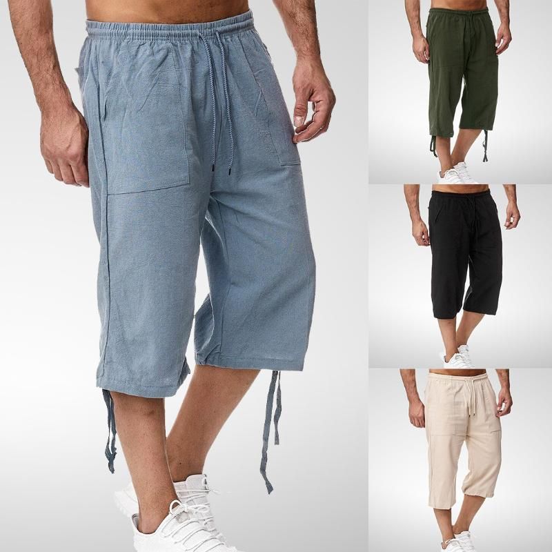 Acquista Pantaloni Da Uomo Pantaloni Corti 3/4 Lunghezza Del Ginocchio Di  Cotone Del Ginocchio Di Grandi Dimensioni 5xL Vita Alta Plus 6xl Bermuda  Pantaloncini Da Uomo Lungo Estate A 5,46 € Dal