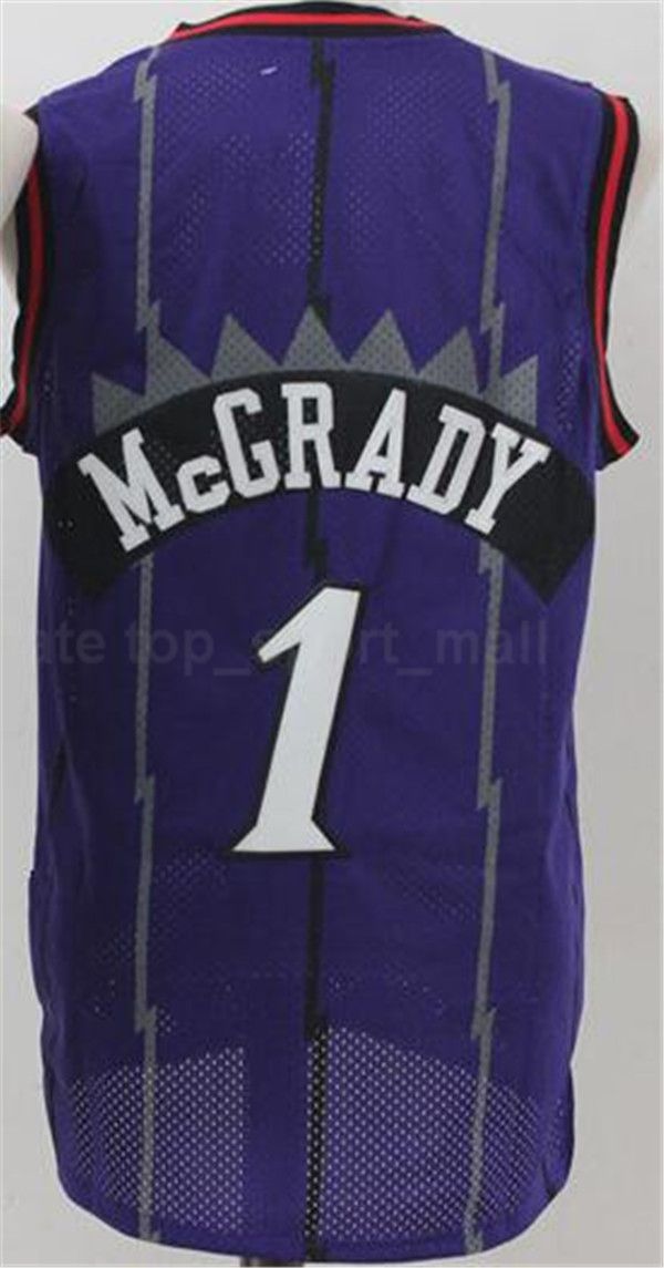 NBA_ Retro Vintage Classic Tracy #1 McGrady Basketball Jersey Short Purple White Black Wholesale Cheap NCAA College Mens Vince #15 Carter Jerseys ''nba''jersey