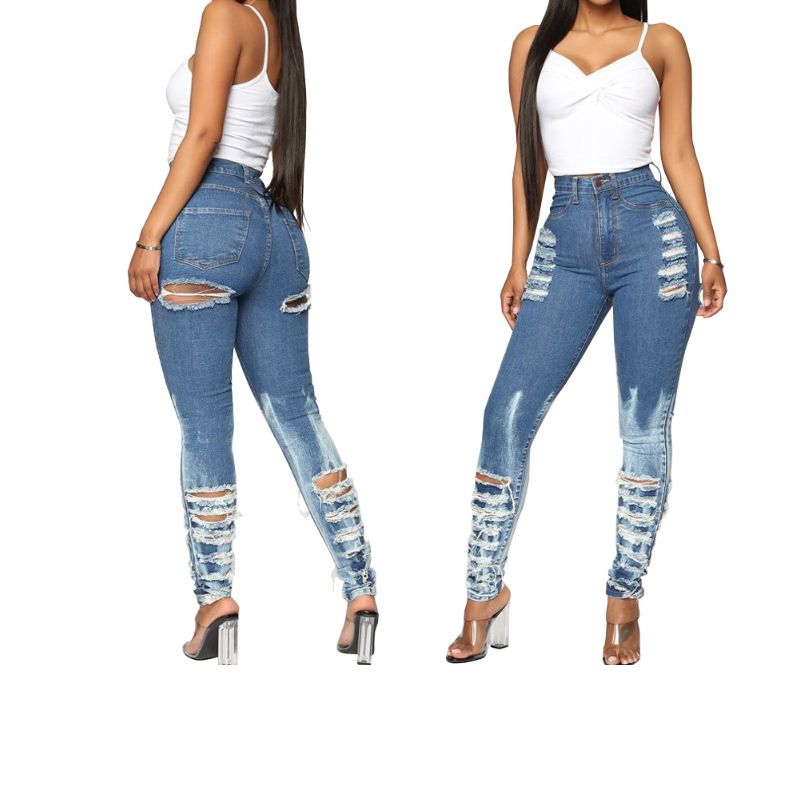 Stretch Skinny Jeans Woman High Waist 