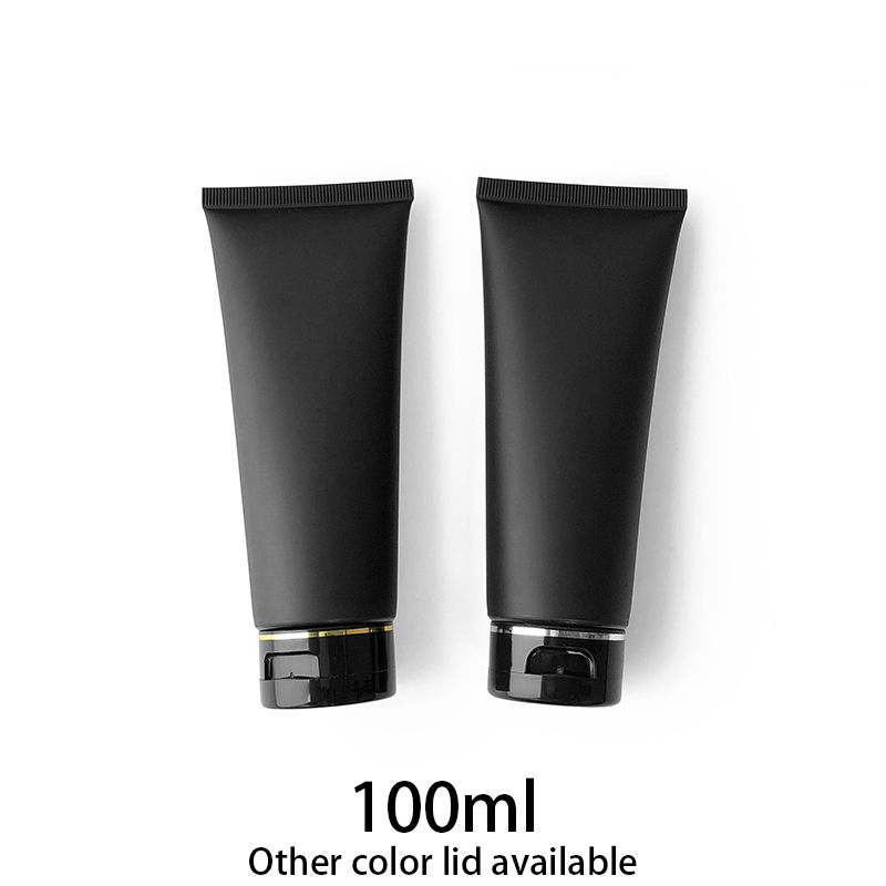100ml Empty Cosmetic Container Matte Black Squeeze Bottle Makeup Cream