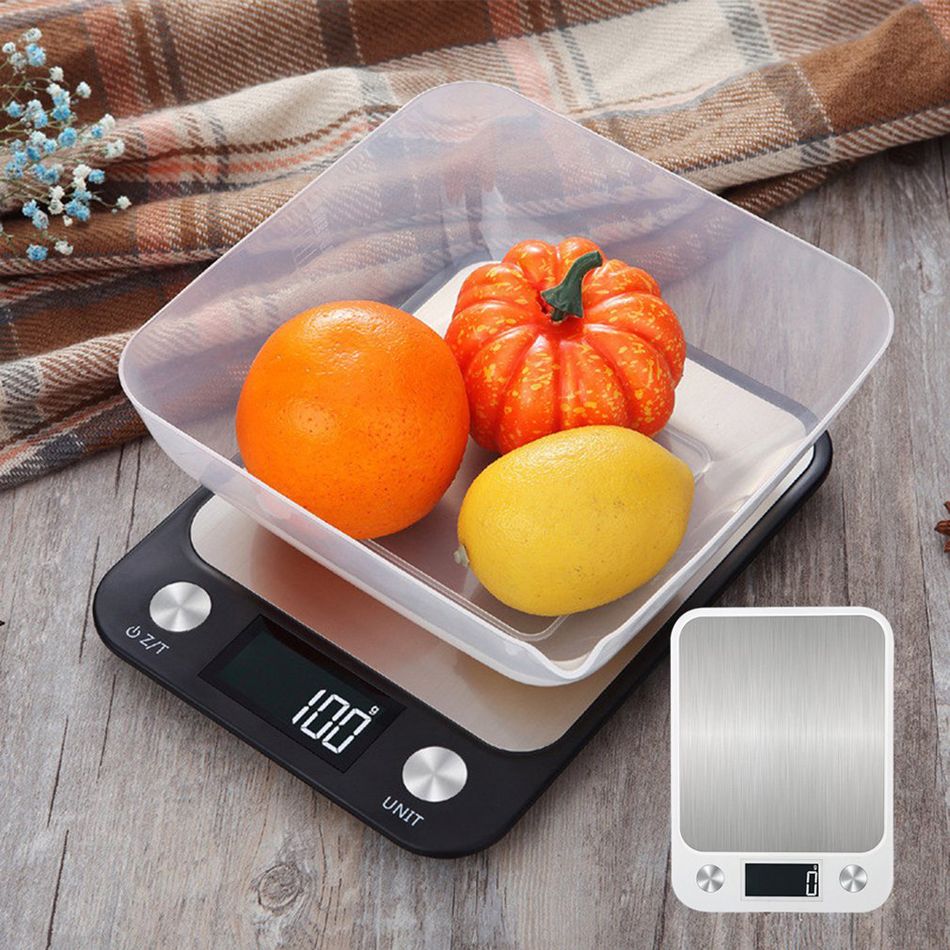 Digital food scale for diet, kitchen scale 5kg capacity stainless