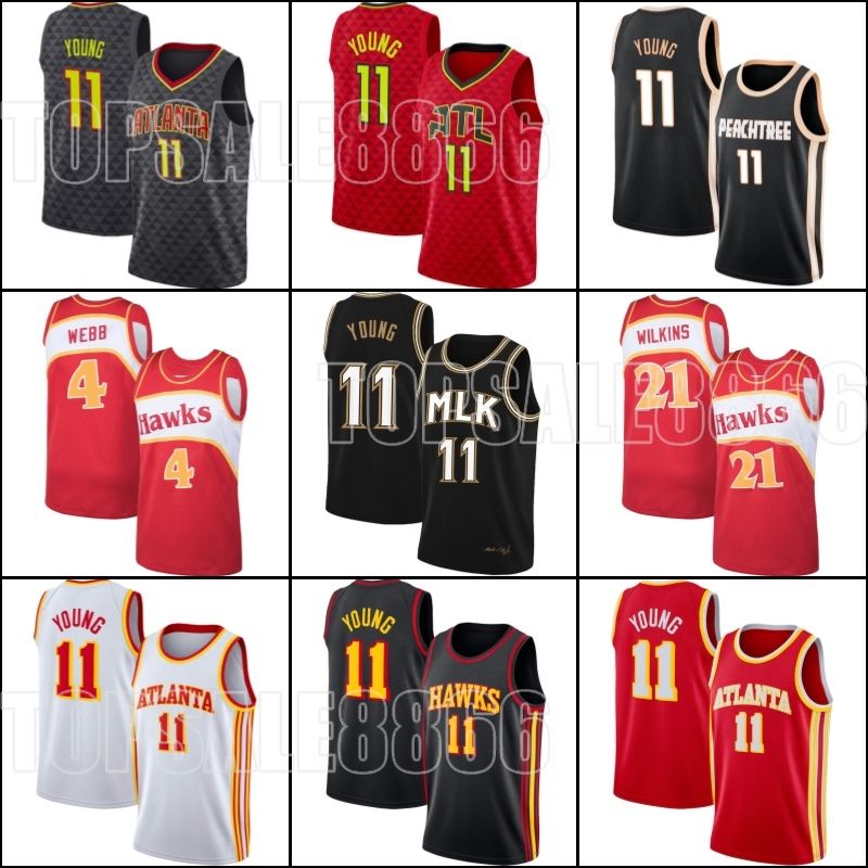 Trae 11 Young MLK Black Jersey AtlantaHawksJersey Throwback Spud  4 Webb Jerseys From Topsale8866, $58.75