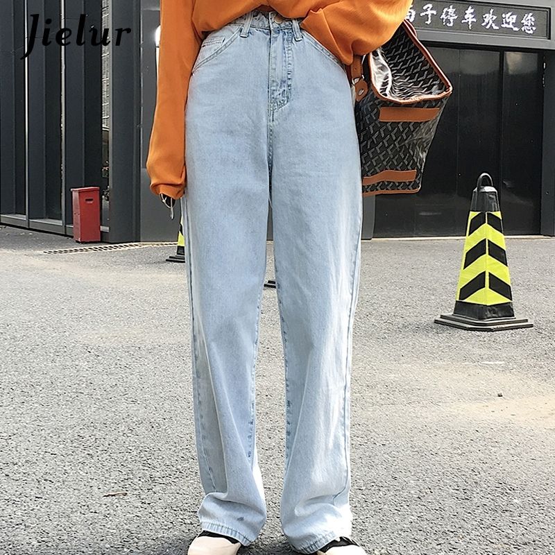 Compra Juezur Mujeres Jeans Estilo Coreano Ulzzang Ladies Denim Pantalones  Jean S 5XL High Cintura Jeans Chicly Light Blue Pantalon Jean Femme 201029  Barato | Entrega Rápida Y Calidad | Es.Dhgate