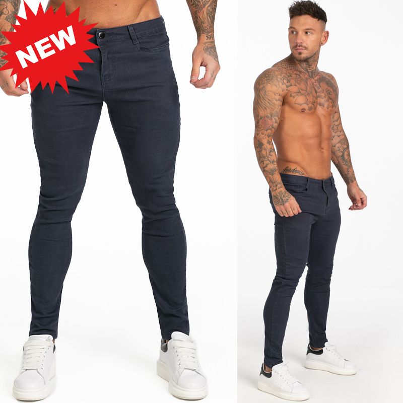 Compra Gingtto Blue Jeans Slim Fit Super Skinny Jeans Para Hombres Calle  Wear HIO HOP Tobillo Apretado Corte De Cerca A Cuerpo Gran Tamaño Estirar  ZM05 201123 Barato | Entrega Rápida Y