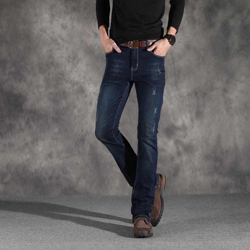 Classic Blare Vintage Masculino Pantalones rectos Hombre Bootcut Boot Jeans Hombres Pierna