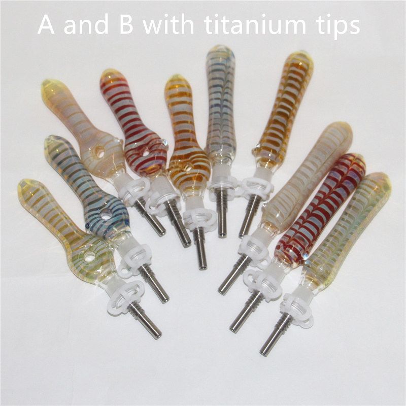 A and B with titanium tips mix styles