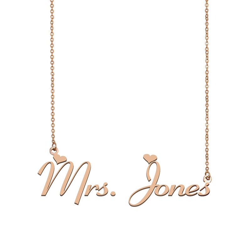 Name Necklace Custom Nameplate Pendant 