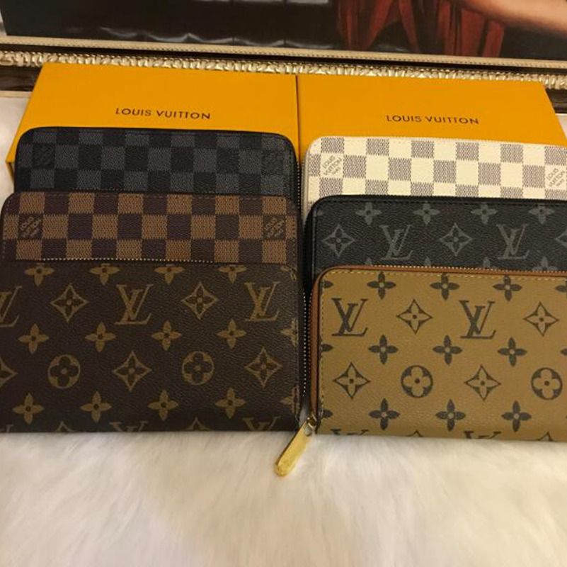 New LV Paris Plaid Style Designe Mens Wallet Famous Men Luxury Wallets