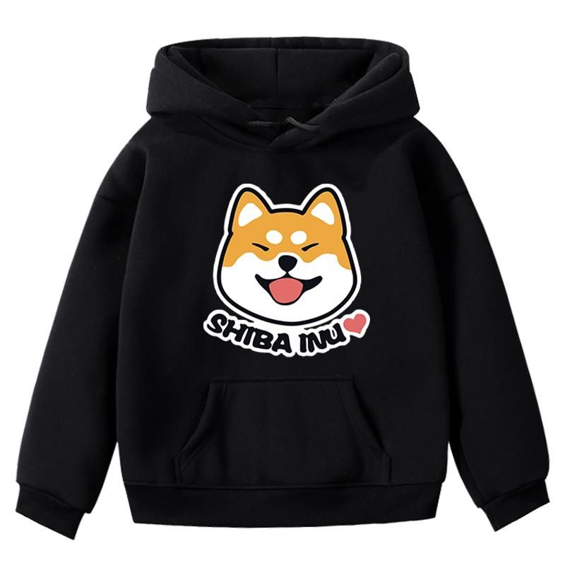2021 New Kids Hoodie Print Cute Shiba Inu Boys Baby Boys