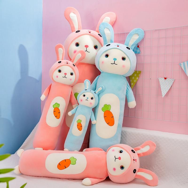 60 110cm Cute New Big Eyes Carrot Rabbit Long Pillow Bunny Plush