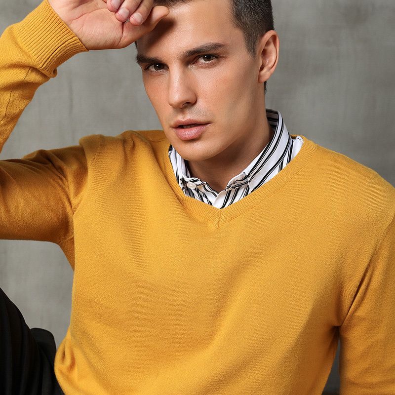 Winter Mens Sweater Pullovers Simple 