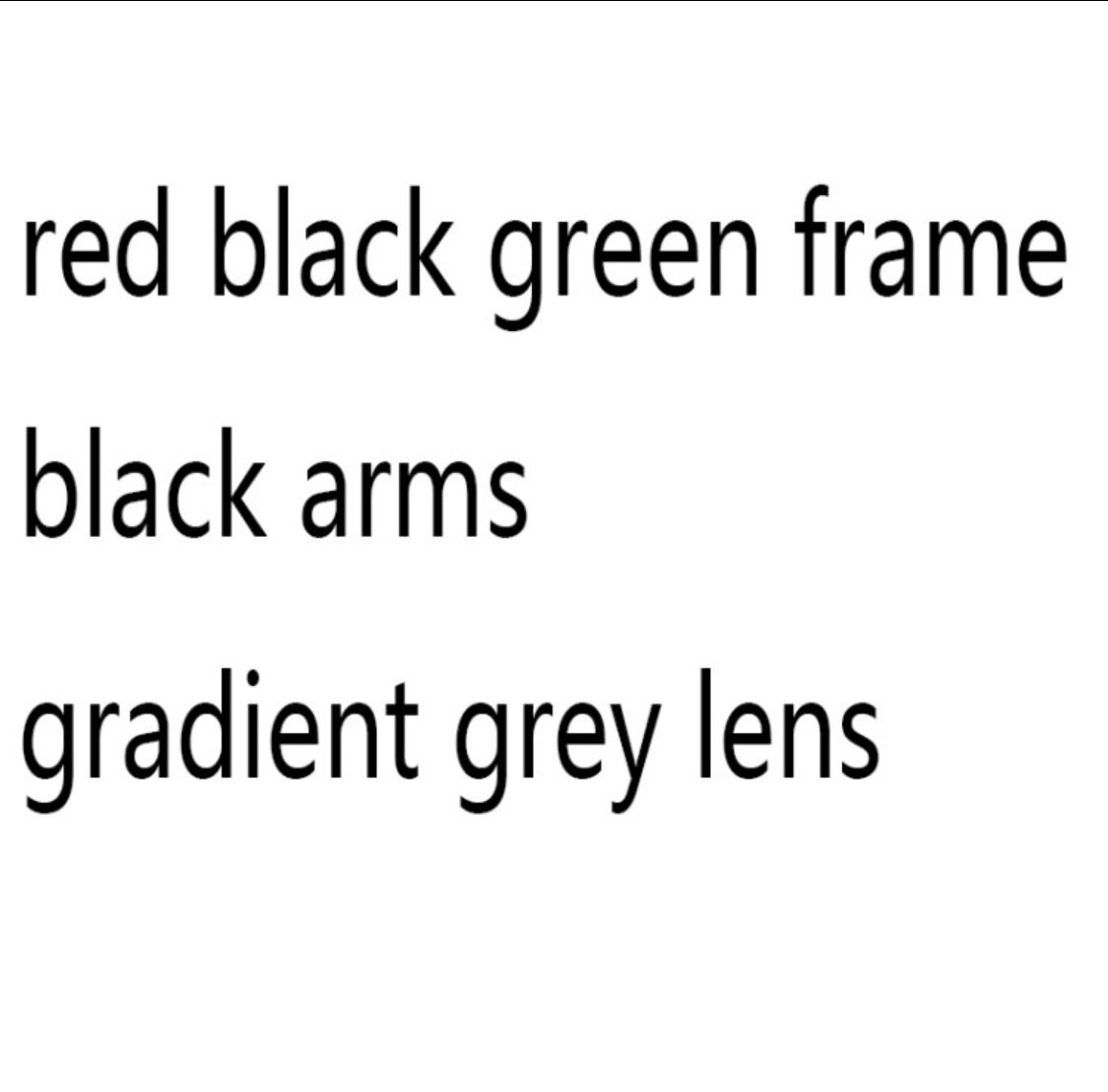 red black green frame gradient grey lens