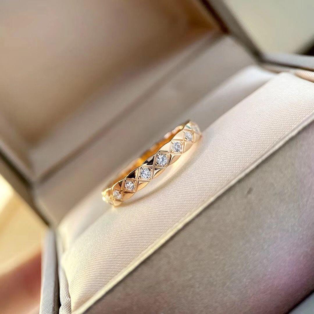 18k розовое золотое кольцо