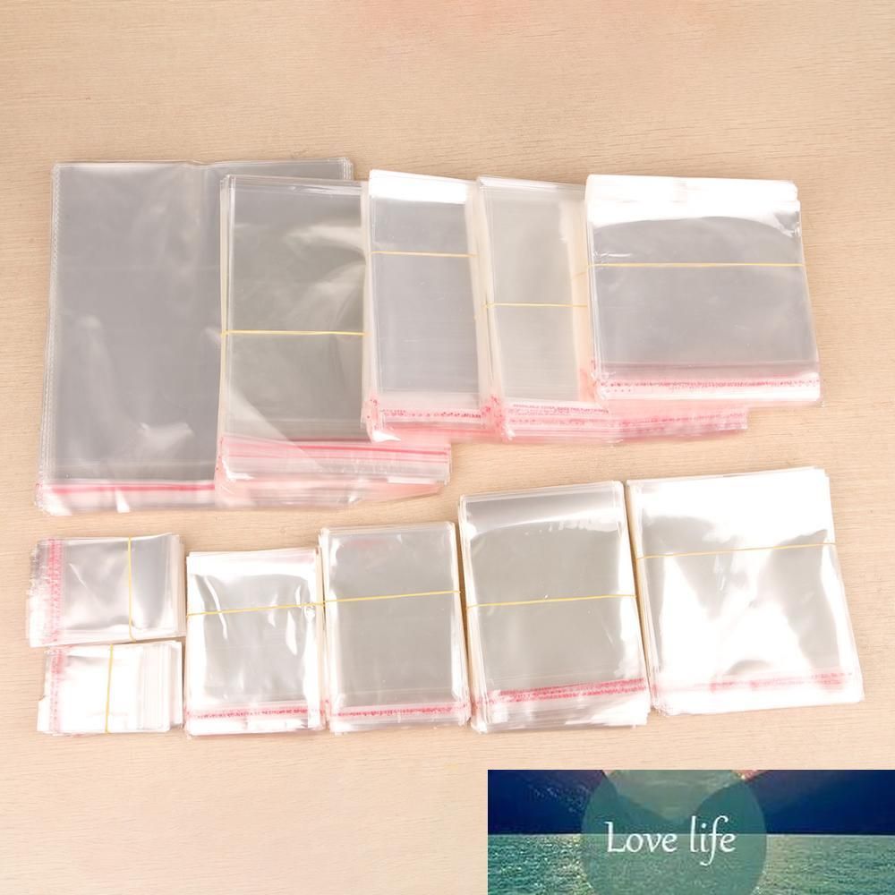 100Pcs/Bag OPP Clear Seal Self Adhesive Plastic Jewelry Home Packing Bags ZN