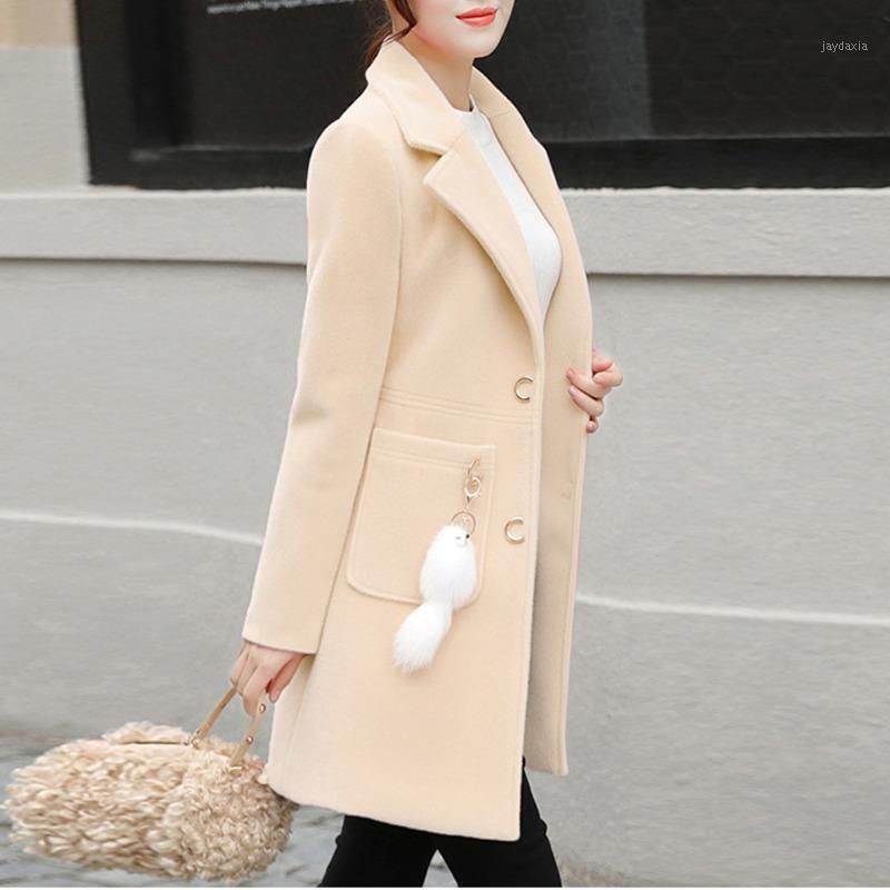 شراء Xuxi امرأة قميص الخريف الشتاء معطف الصوف جديد موضة طويلة الصوف معطف  واحد الصدر نوع رقيقة الإناث الشتاء FZ5441 رخيص | التسليم السريع والجودة |  Ar.Dhgate