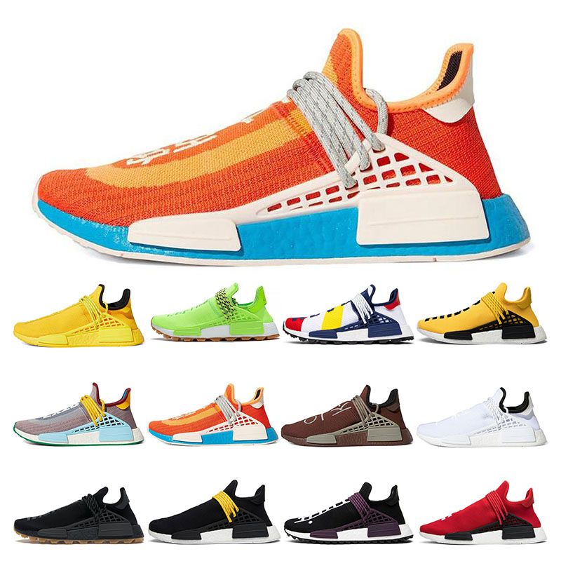 human race shoes orange