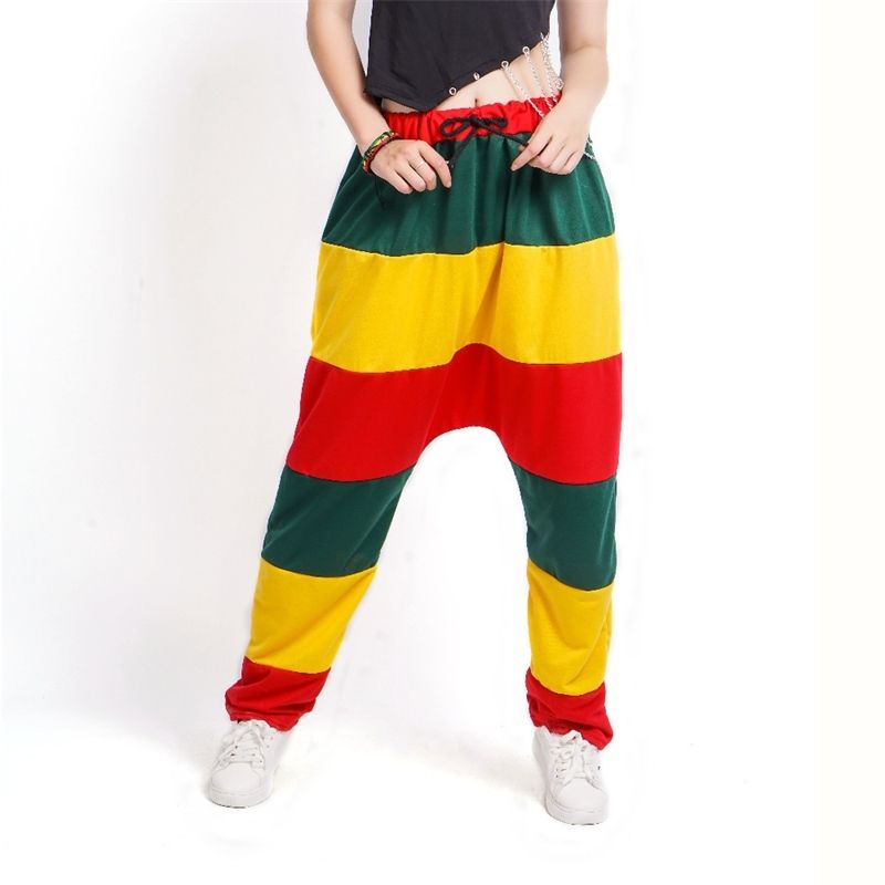 Kids Adult patchwork sweatpants sports Trouser Costume Harem Hip Hop dance pants 