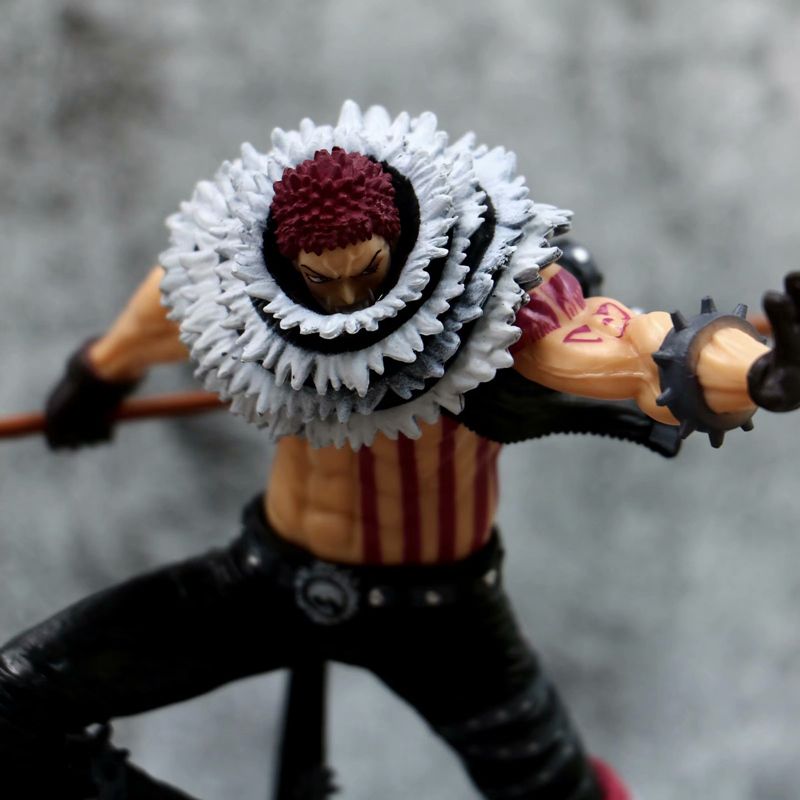 Anime One Piece Big Mom Charlotte Katakuri Trident Fight 17cm