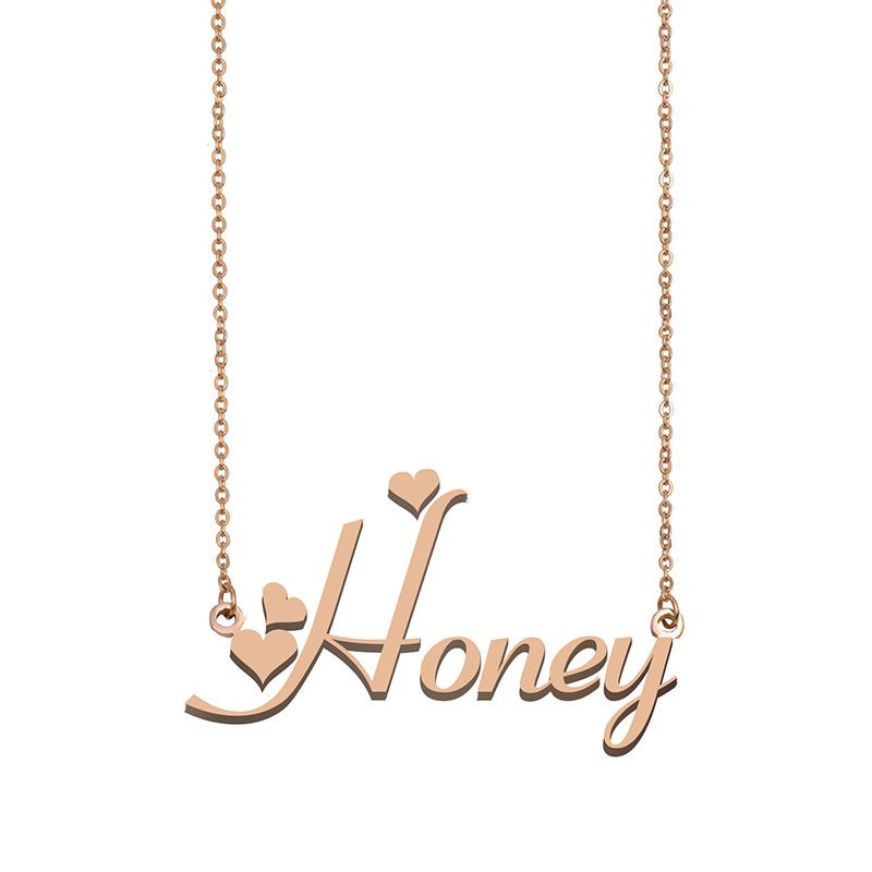 Honey Name Necklaces Pendant Custom 