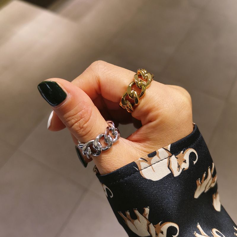 Anillo Cadena  Plata de Ley 925  Parati Plata