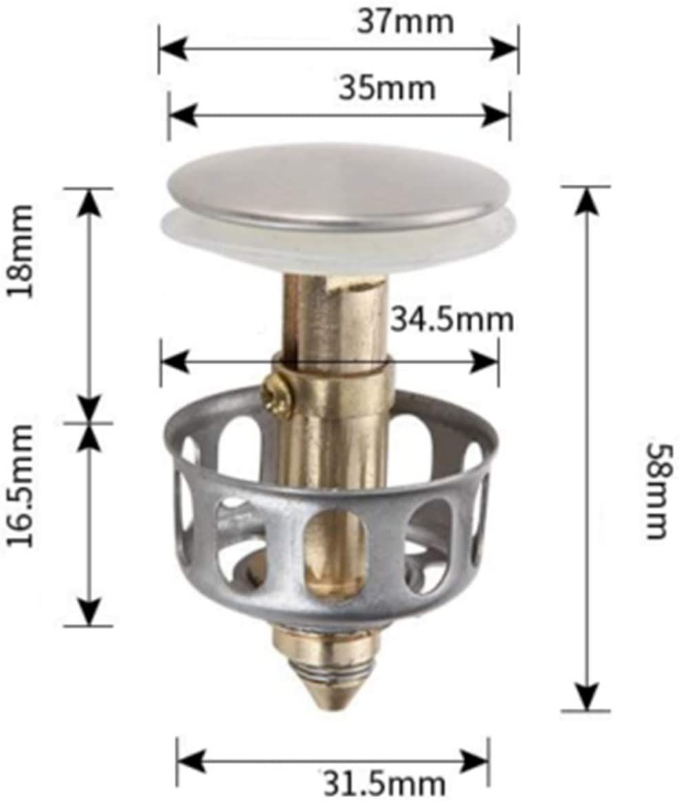 No Overflow Pop Up Bathroom Sink Drain Plug With Basket Prevent Hair Clogging No Overflow Pop Up Bathroom Sink Drain Plug With Basket Prevent Hair Clogging