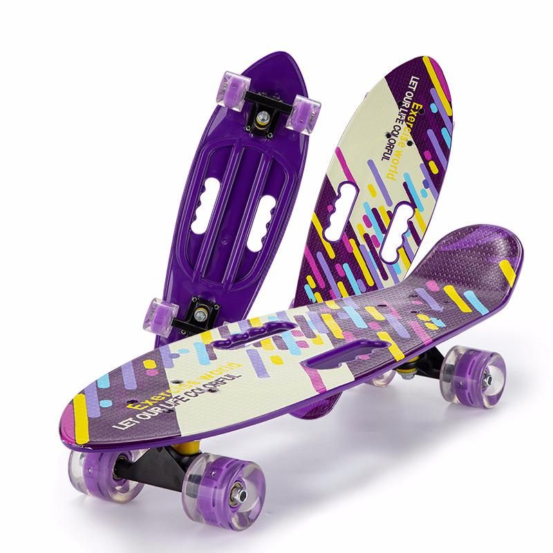 Acheter Mini Cruiser Skateboard Banana Fishboard Retro Longborad Plaid Imprimer Pu Roue Scooter Adolescent Skateboard Longboard Fishboard De 77 Du Wudun Fr Dhgate Com