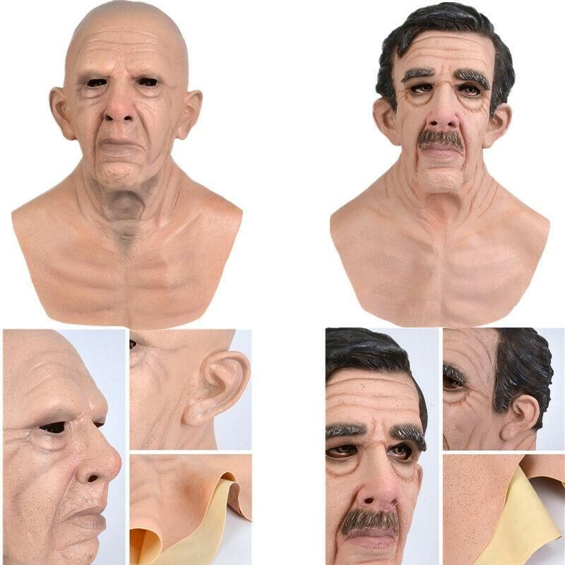 Latex Man Face Cover Male Hair Bald Disguise Cosplay Latex Halloween  Costume Party Props Masks Headgear Shopee Philippines | Latex Man Face Cover  Mask Male Disguise Party Prop Headwear_y 