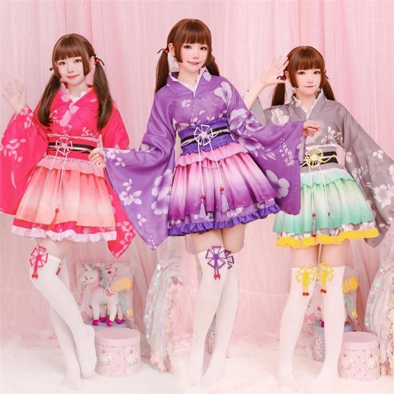 Kimono Japanese Style Kawaii Girls 