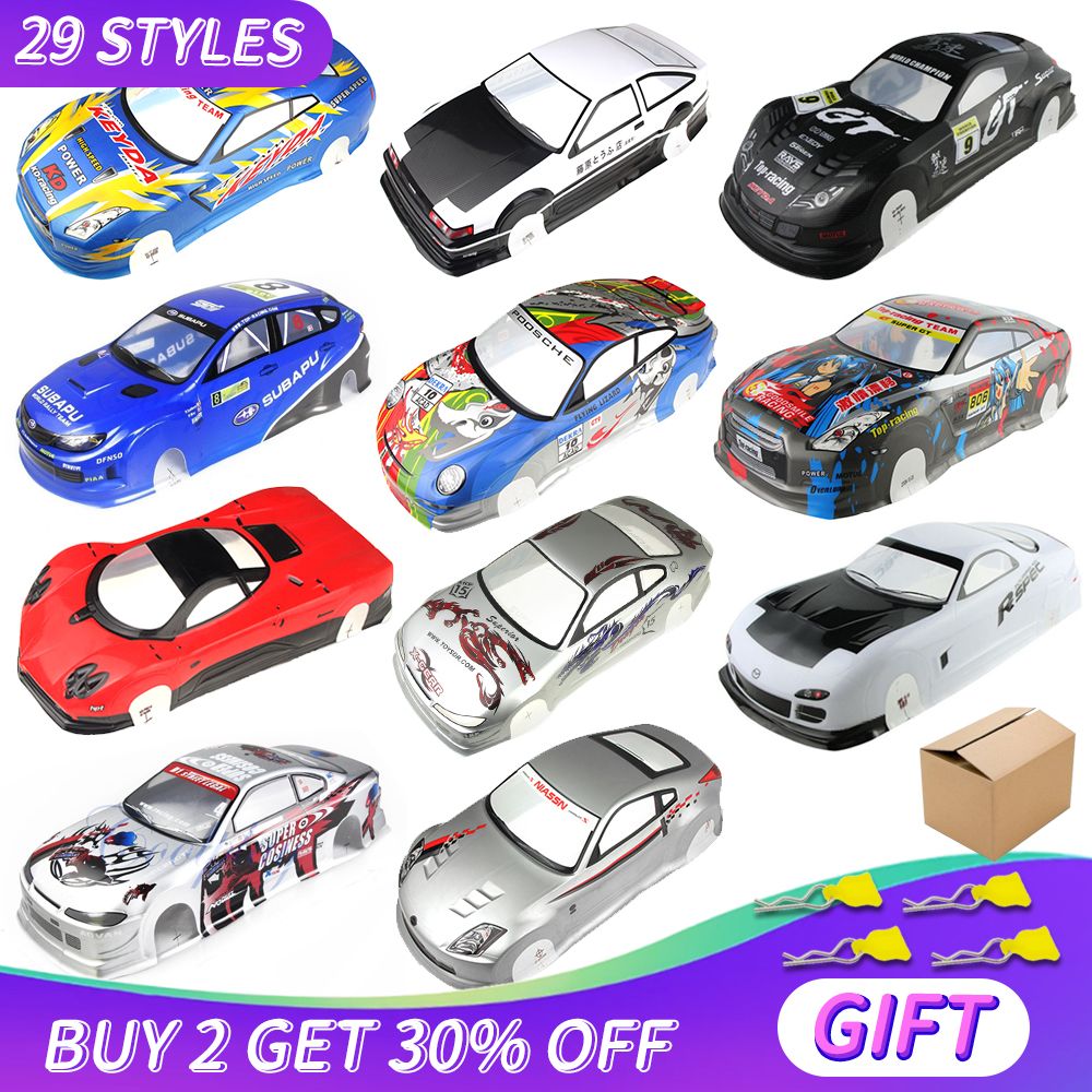 195mm PVC Transparente Body Shell para escala 1//10 Control Remoto Rc Coche Modelo Nuevo