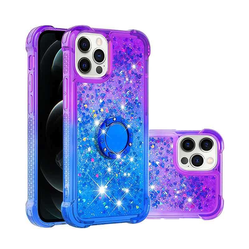 Glitter Quicksand Cases For Iphone 12 Pro Max 6 7 Inch Girls Women Tpu Bling Flowing Liquid Shockproof Ring Holder Cellphone Xs Xr 8 7 Cover From Wuliangyi77 2 75 Dhgate Com