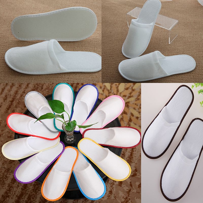 Discount Bath Disposable Slippers Hotel Towelling Slippers EVA Slipper Men Women Flip Flop White