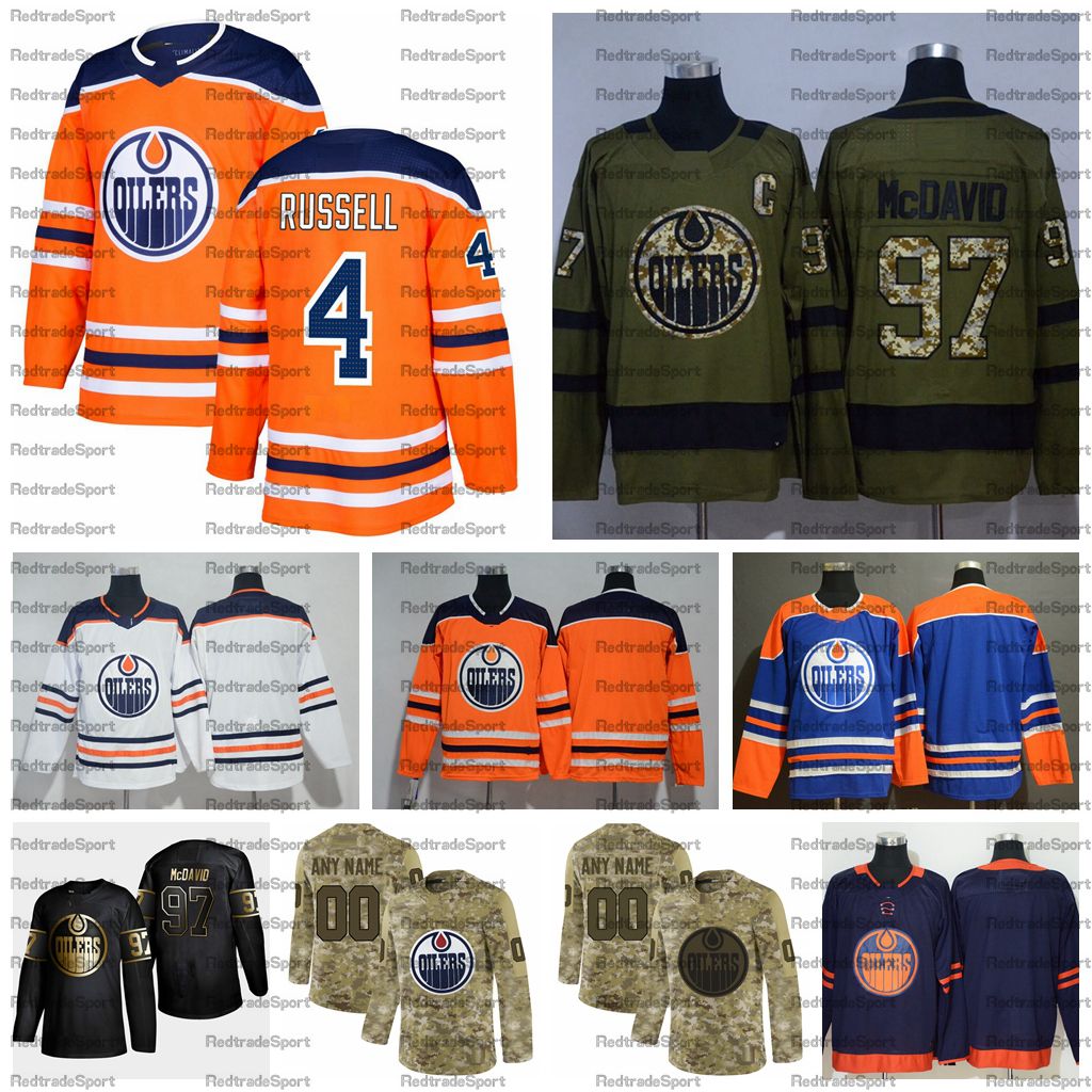 2021 2021 Customize #4 Kris Russell Edmonton Oilers ...