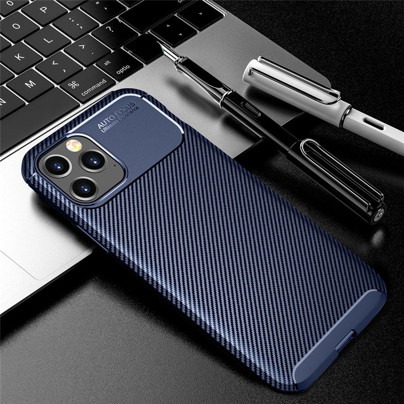 Carbon Fiber TPU Cell Phone Cases For Iphone 12 Pro Max 11 Samsung