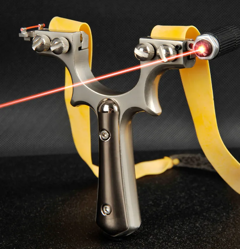 Outdoor Catapult Hunting Slingshot Flat Rubber Band Archery Slingbow Huntingbow 