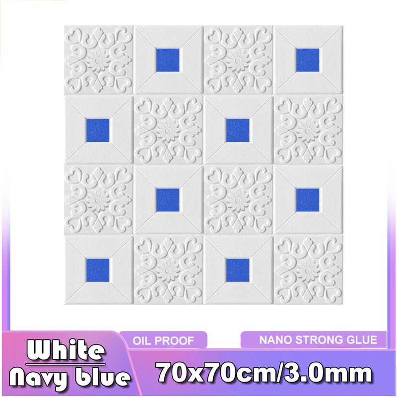 Bianco (blu navy) -5 pezzi