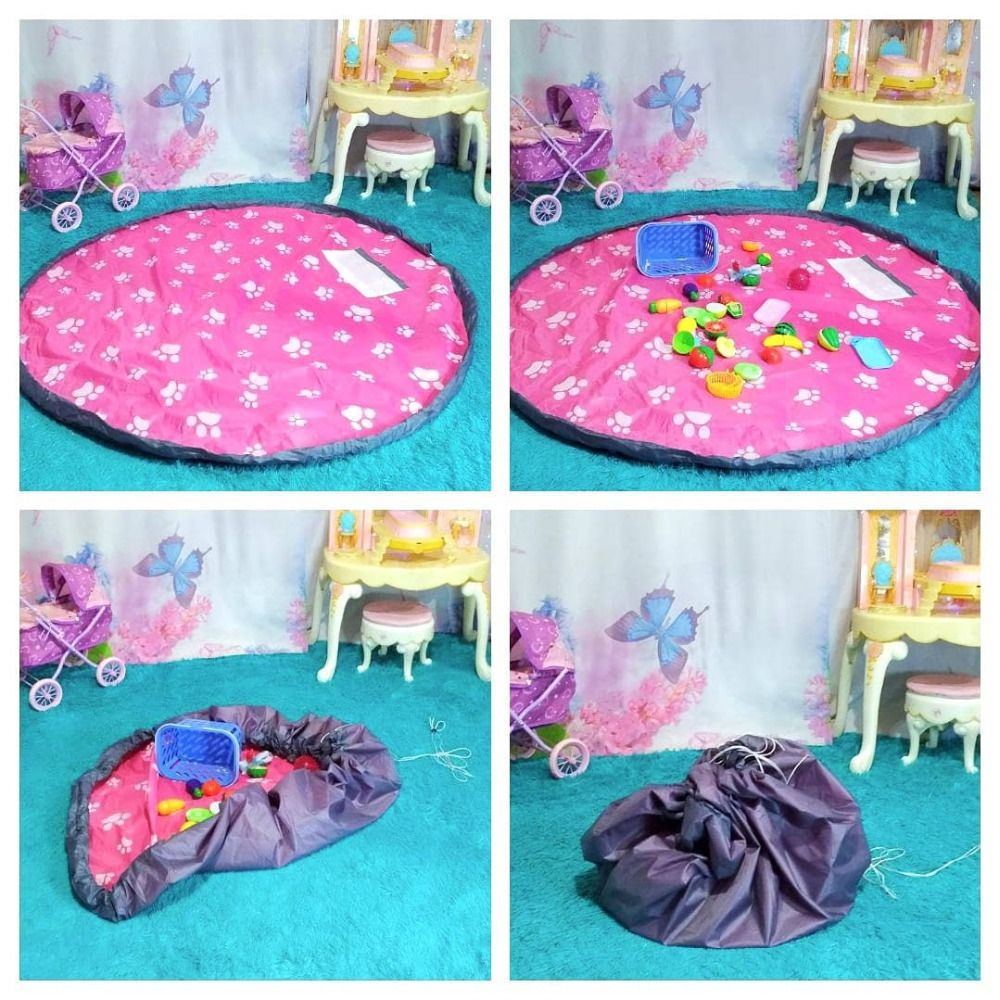Safebet Portable Kids Toy Organizer Storage Bag And Play Mat Child