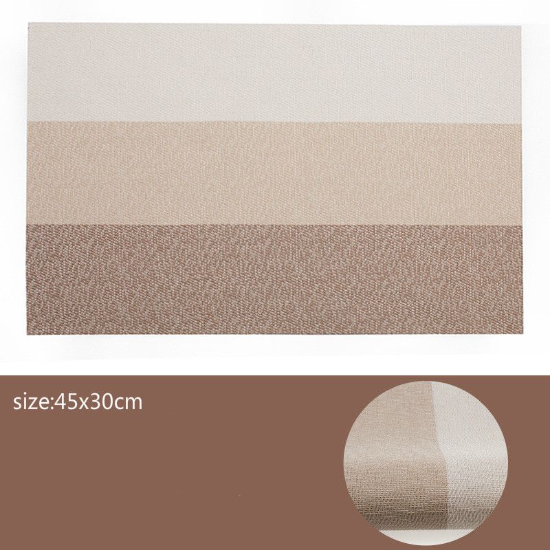 HomeSense PVC Bamboo Grain Placemats Non Slip Dining Table Mats For