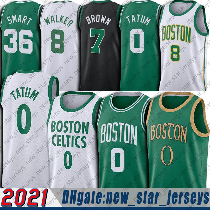 2021 Jayson 0 Tatum Jersey Jaylen 7 Brown Jerseys Kemba 8