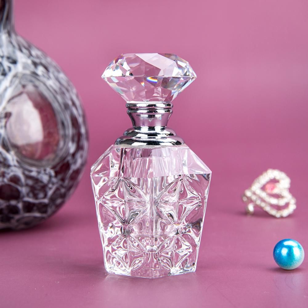 2020 3ML Clear Vintage Crystal Perfume Bottle Empty Mini Refillable Bottle Home Wedding Decor
