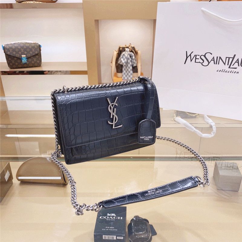 2020 ySL Saint Laurent Designer Handbags Sheepskin Caviar Metal Chain