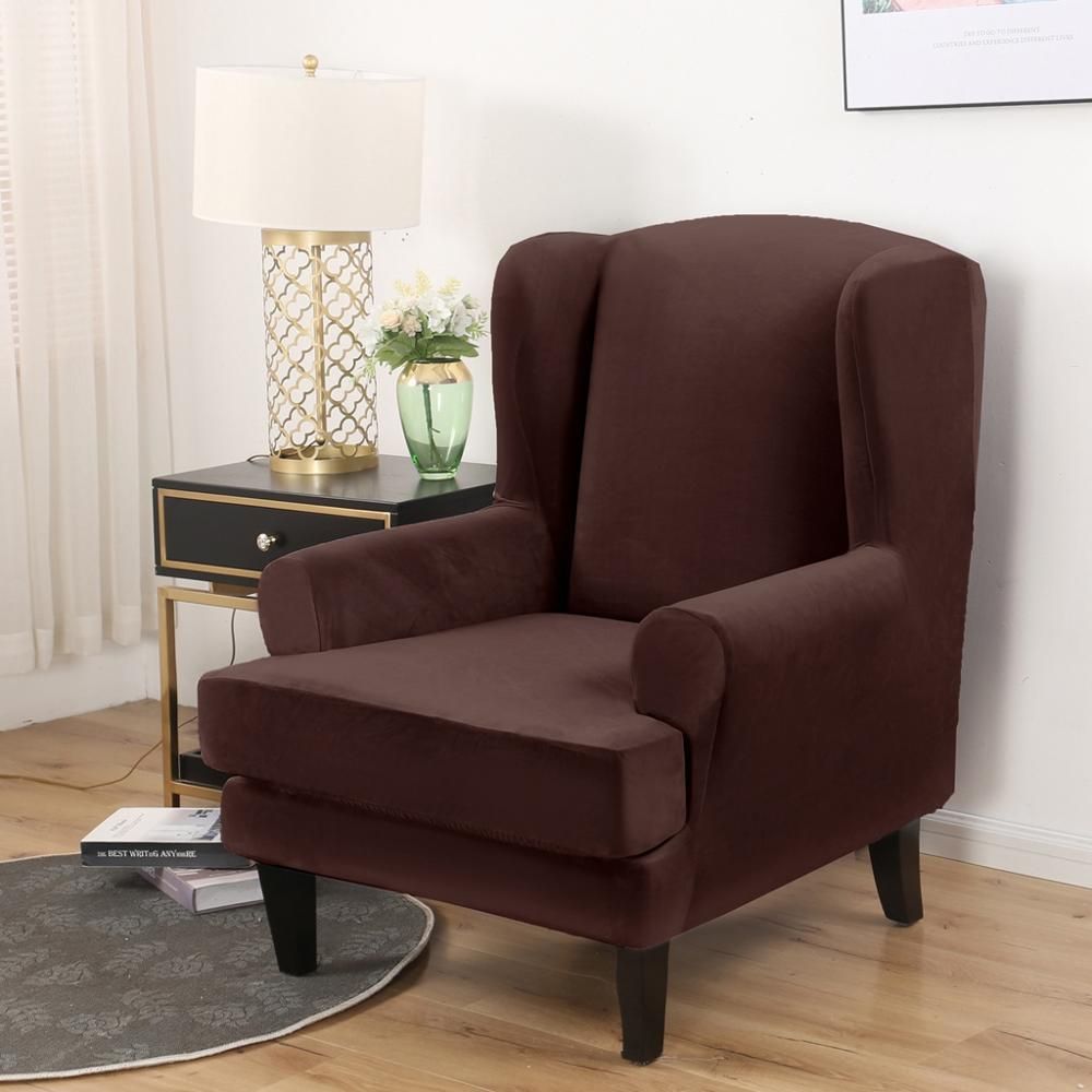 Coffee-Wing Chair Cover