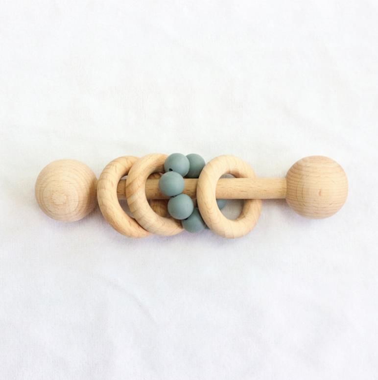 # 6 Beech Wooden Music Rattle