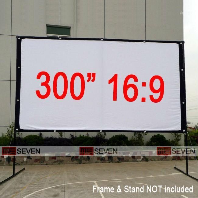 300 pulgadas Pantalla de proyección tela de lona de tamaño exterior de tamaño