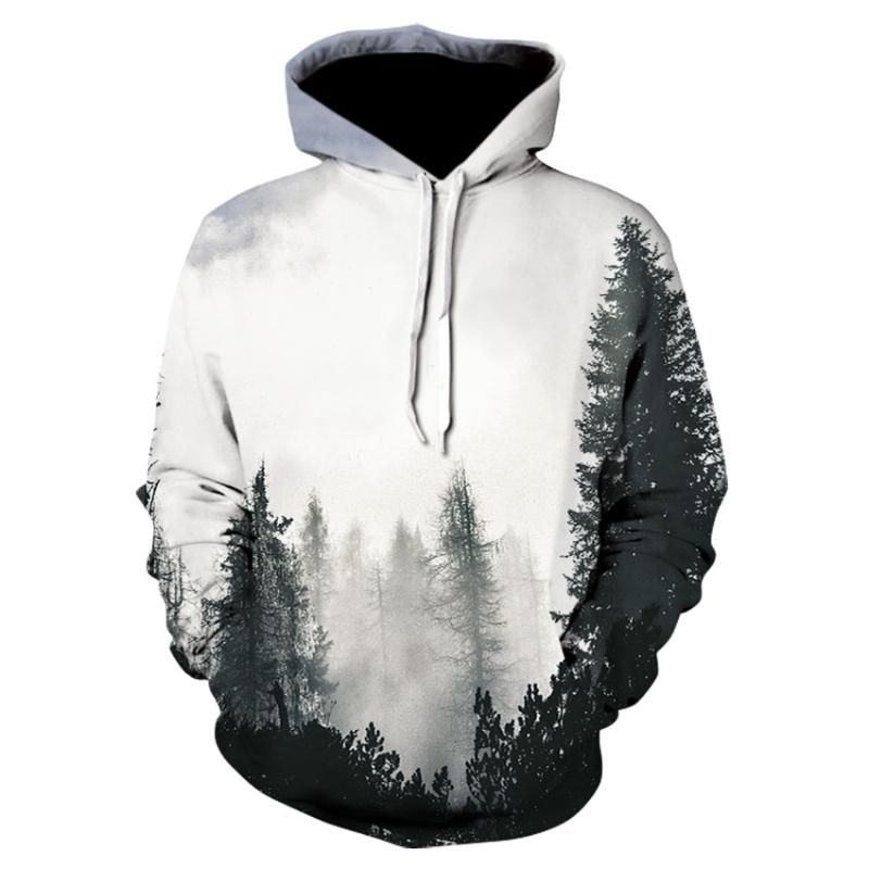 Compra Sudaderas Con Capucha Para Hombre Sudaderas 2021 Moda Otoño Invierno  Hombres / Mujeres Con Sombrero Imprimir Árboles Con Capucha Venta Al Por  Mayor Moletom Sudadera Hombre Barato | Entrega Rápida Y