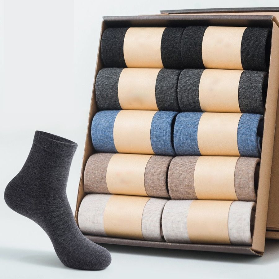 2021 /Box Quality Men Business Socks 5PSC/ Box Brand Socks 100% Cotton ...