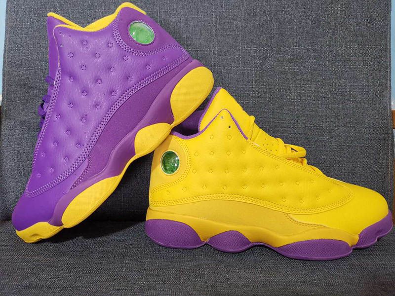 Jumpman 13 Violet Purple Yellow Men Basketball Sports Shoes Good Quality 13s  Mandarin Duck Trainer With Box From Findjordan, $103.63