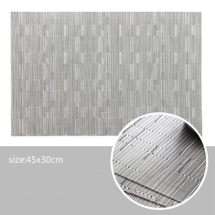 HomeSense PVC Bamboo Grain Placemats Non Slip Dining Table Mats For