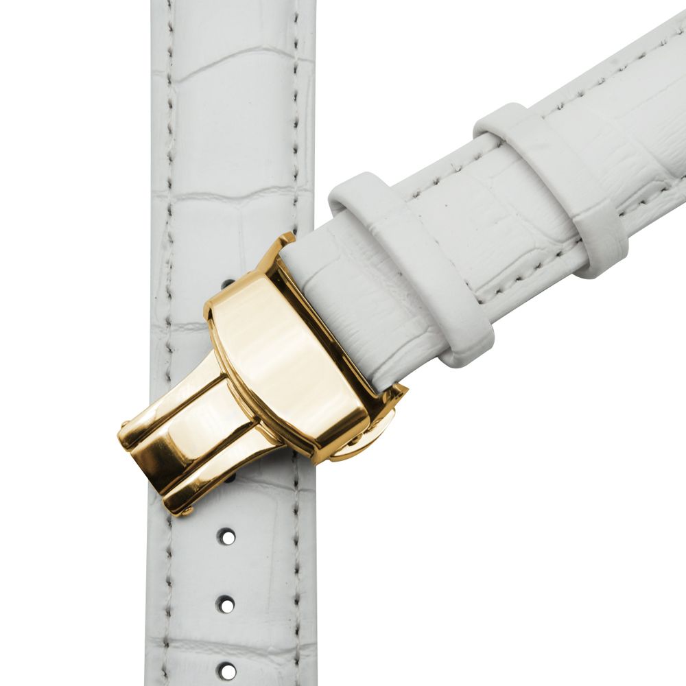 Wholesale Watchband Genuine Leather Bracelet White Watch Strap