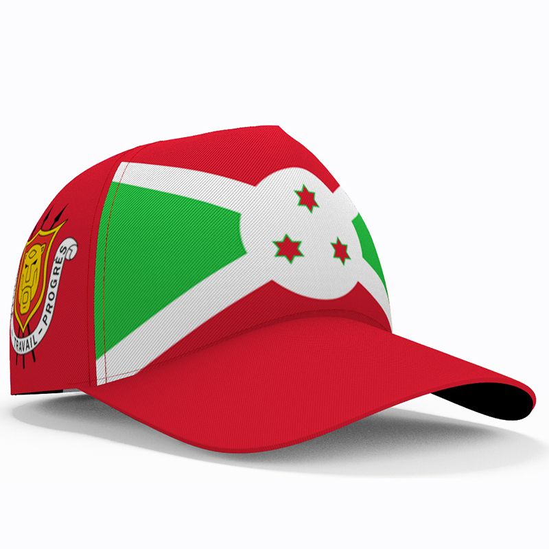 Burundi Béisbol Gorras 3D Free 3D Nombre Número Equipo Hats BDI País Viajes